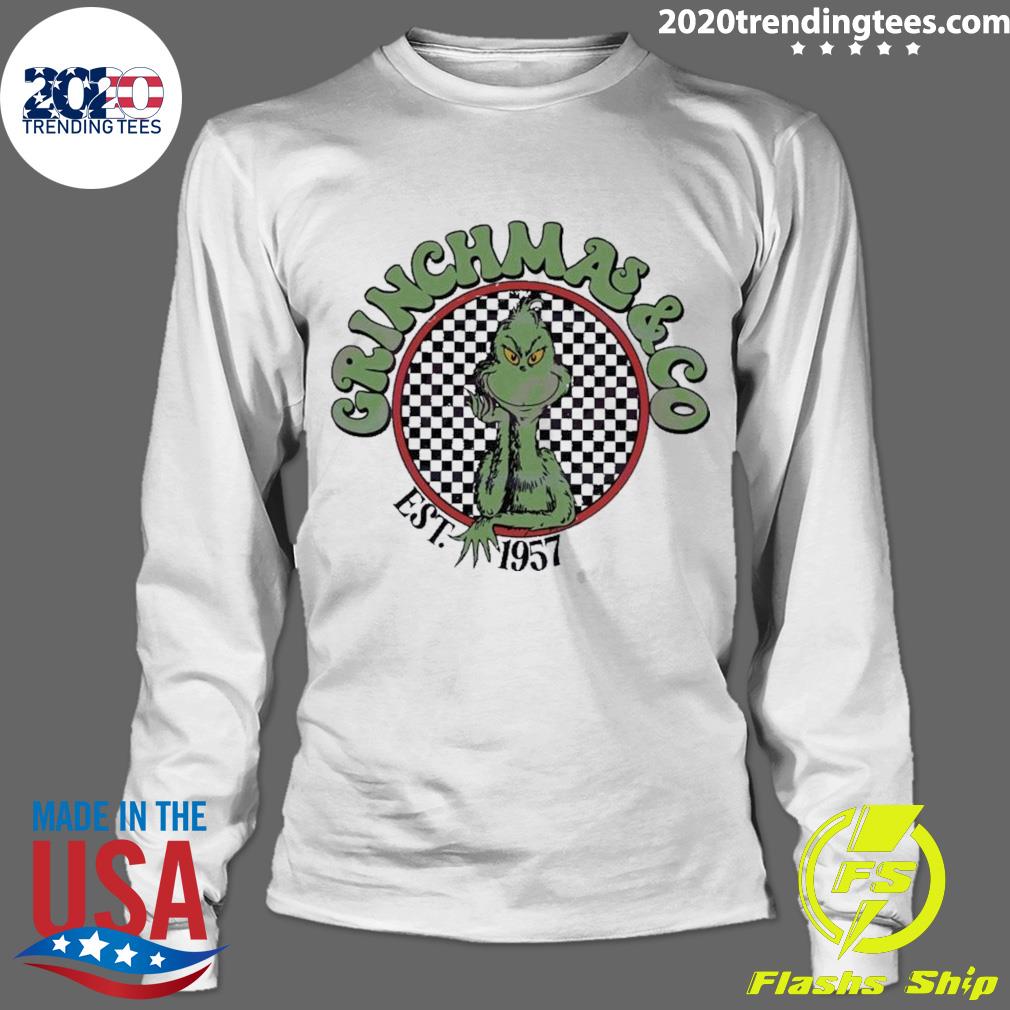 Official grinchmas EST 1957 And Co Retro Christmas - Adult & Kids T-Shirts, Sweatshirts & Hoodies apparel design preview 4