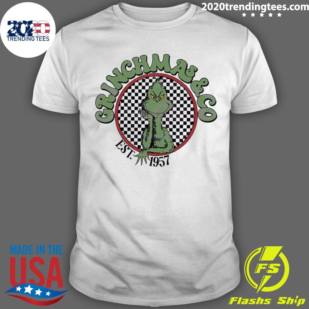 Official grinchmas EST 1957 And Co Retro Christmas - Adult & Kids T-Shirts, Sweatshirts & Hoodies apparel design preview 1