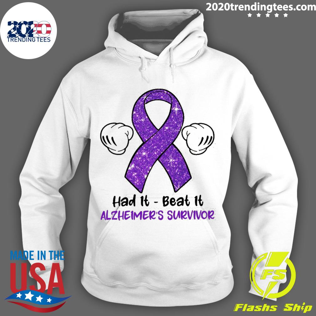 Official had It Beat Alzheimer's Survivor - Adult & Kids T-Shirts, Sweatshirts & Hoodies apparel design preview 2
