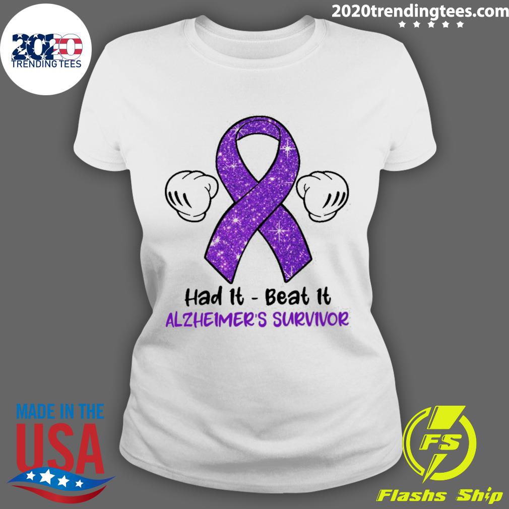 Official had It Beat Alzheimer's Survivor - Adult & Kids T-Shirts, Sweatshirts & Hoodies apparel design preview 3