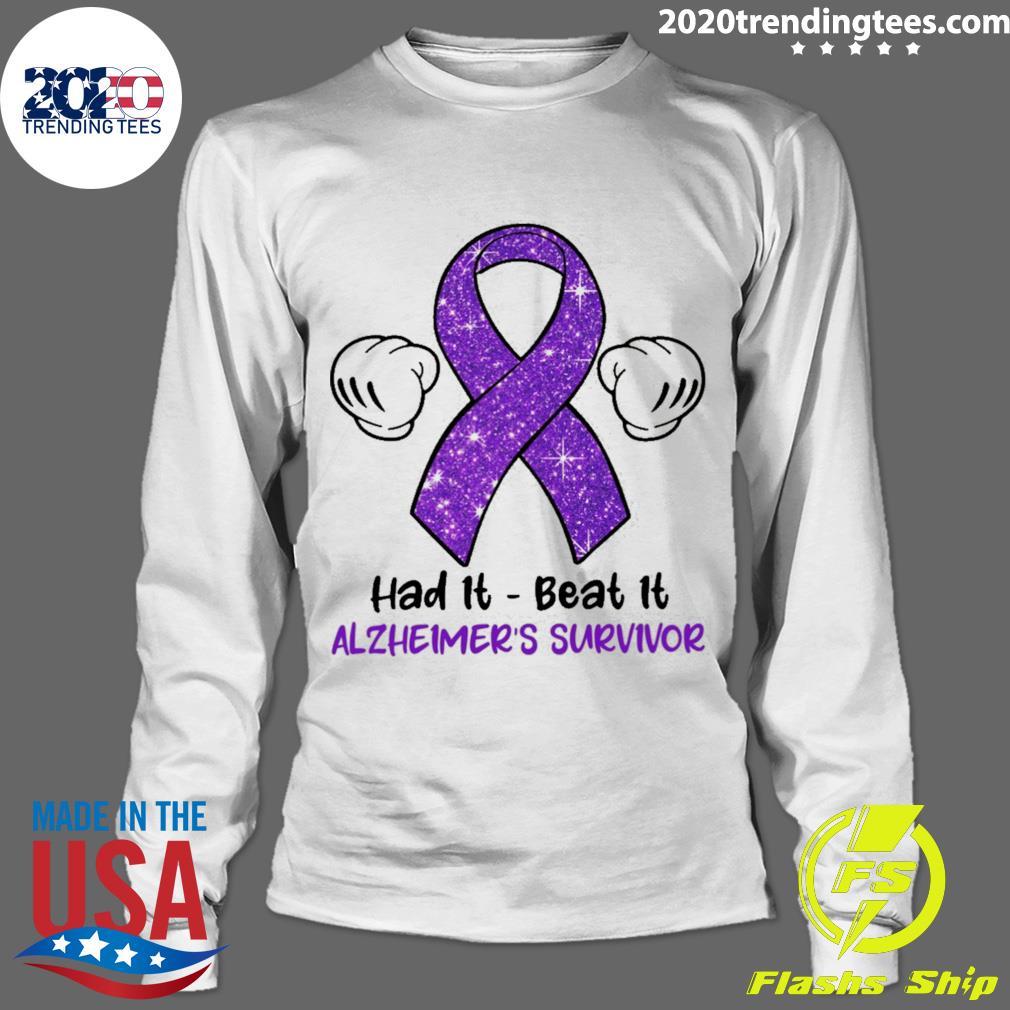 Official had It Beat Alzheimer's Survivor - Adult & Kids T-Shirts, Sweatshirts & Hoodies apparel design preview 4