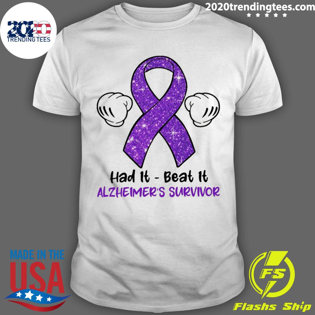 Official had It Beat Alzheimer's Survivor - Adult & Kids T-Shirts, Sweatshirts & Hoodies apparel design preview 1