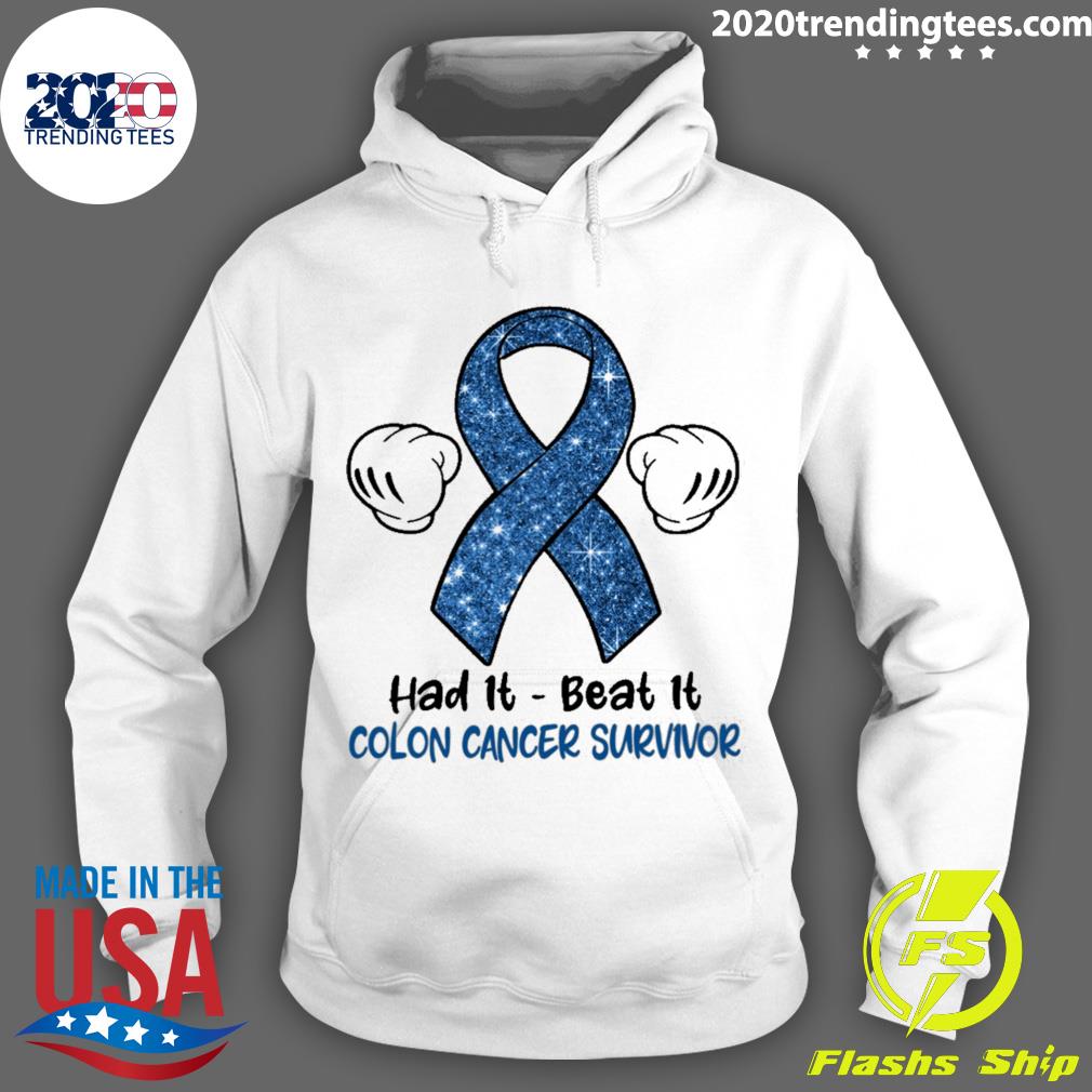 Official had It Beat Colon Cancer Survivor - Adult & Kids T-Shirts, Sweatshirts & Hoodies apparel design preview 2