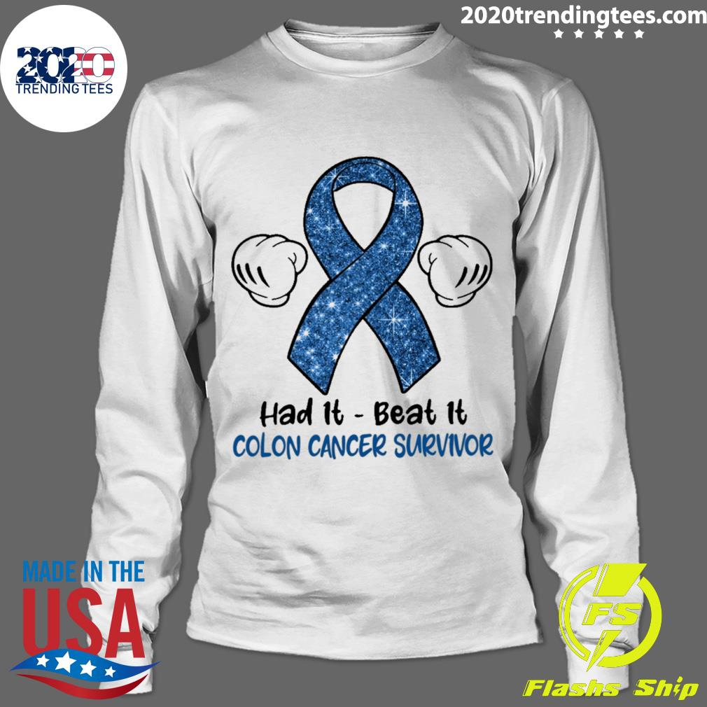 Official had It Beat Colon Cancer Survivor - Adult & Kids T-Shirts, Sweatshirts & Hoodies apparel design preview 4