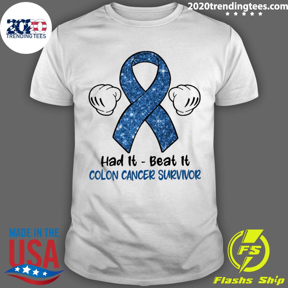 Official had It Beat Colon Cancer Survivor - Adult & Kids T-Shirts, Sweatshirts & Hoodies apparel design preview 1