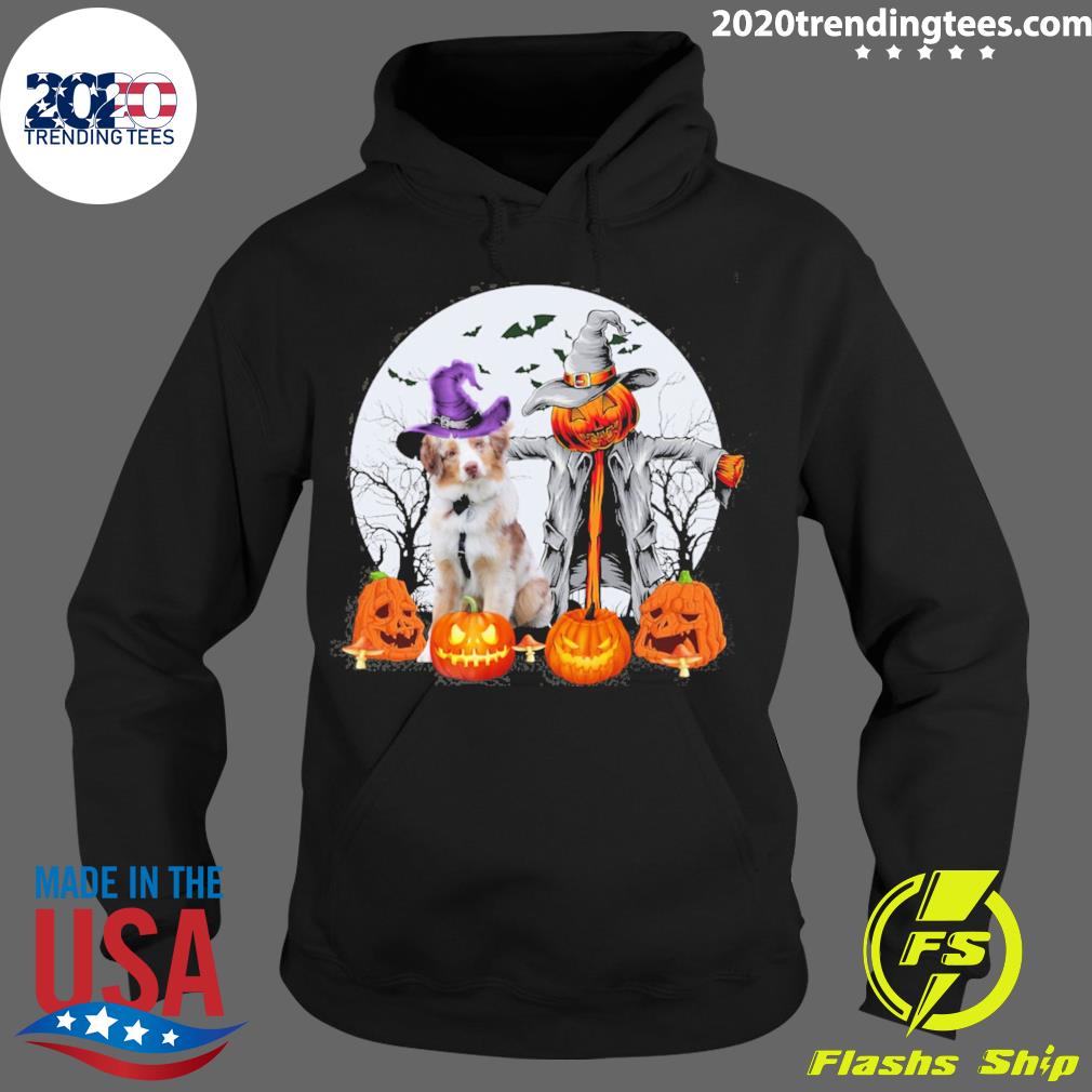 Official halloween Scarecrow Red Merle Australian - Adult & Kids T-Shirts, Sweatshirts & Hoodies apparel design preview 2