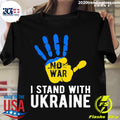 Official Hand No War I Stand With Ukraine Support - Adult & Kids T-Shirts, Sweatshirts & Hoodies apparel design preview 1