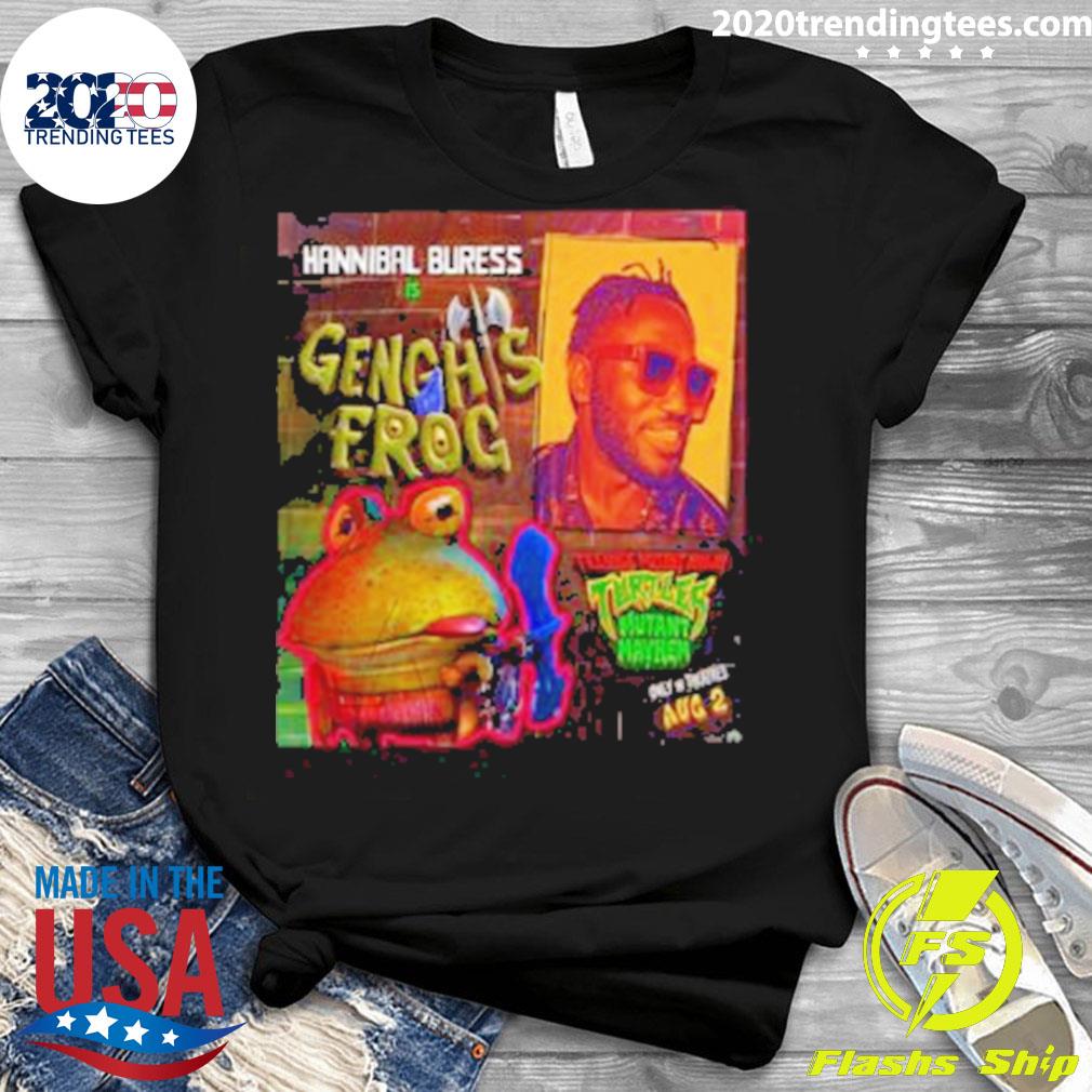 Official hannibal Buress As Genghis Frog In TMNT - Adult & Kids T-Shirts, Sweatshirts & Hoodies apparel design preview 3