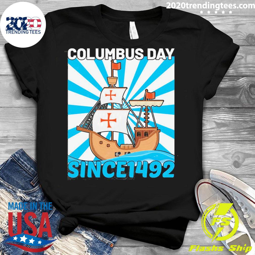 Official happy Columbus Day Since 1942 - Adult & Kids T-Shirts, Sweatshirts & Hoodies apparel design preview 3