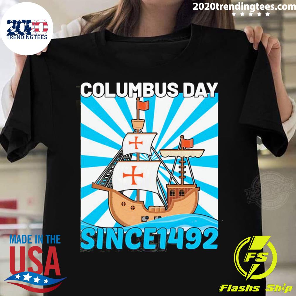 Official happy Columbus Day Since 1942 - Adult & Kids T-Shirts, Sweatshirts & Hoodies apparel design preview 1