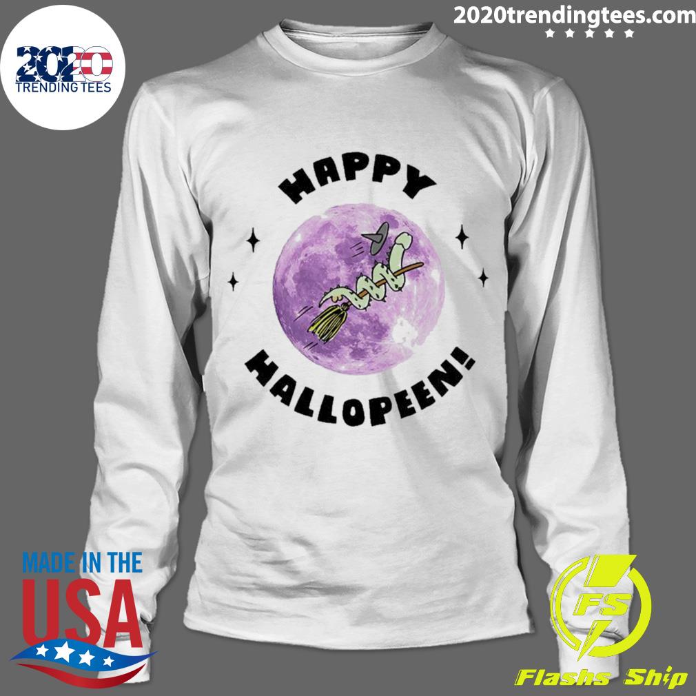 Official happy Hallopeen Snake Broomstick Halloween - Adult & Kids T-Shirts, Sweatshirts & Hoodies apparel design preview 4