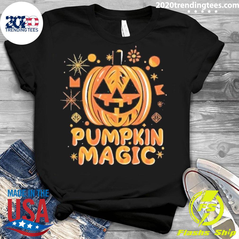 Official happy Halloween Pumpkin Magic Gift - Adult & Kids T-Shirts, Sweatshirts & Hoodies apparel design preview 3