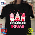 Official Happy Valentines Day Gnome Librarian Squad - Adult & Kids T-Shirts, Sweatshirts & Hoodies apparel design preview 1