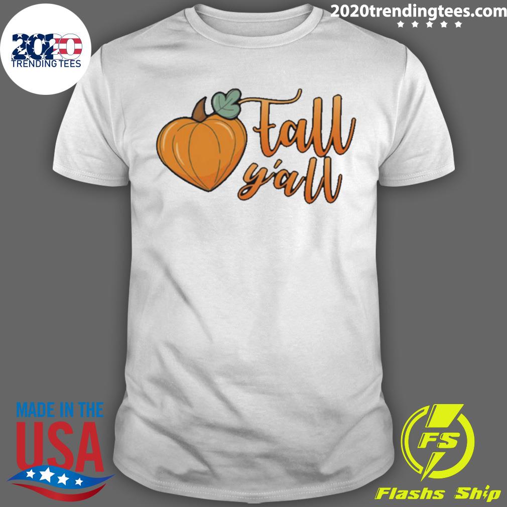 Official heart Fall Y'all Halloween - Adult & Kids T-Shirts, Sweatshirts & Hoodies apparel design preview 1