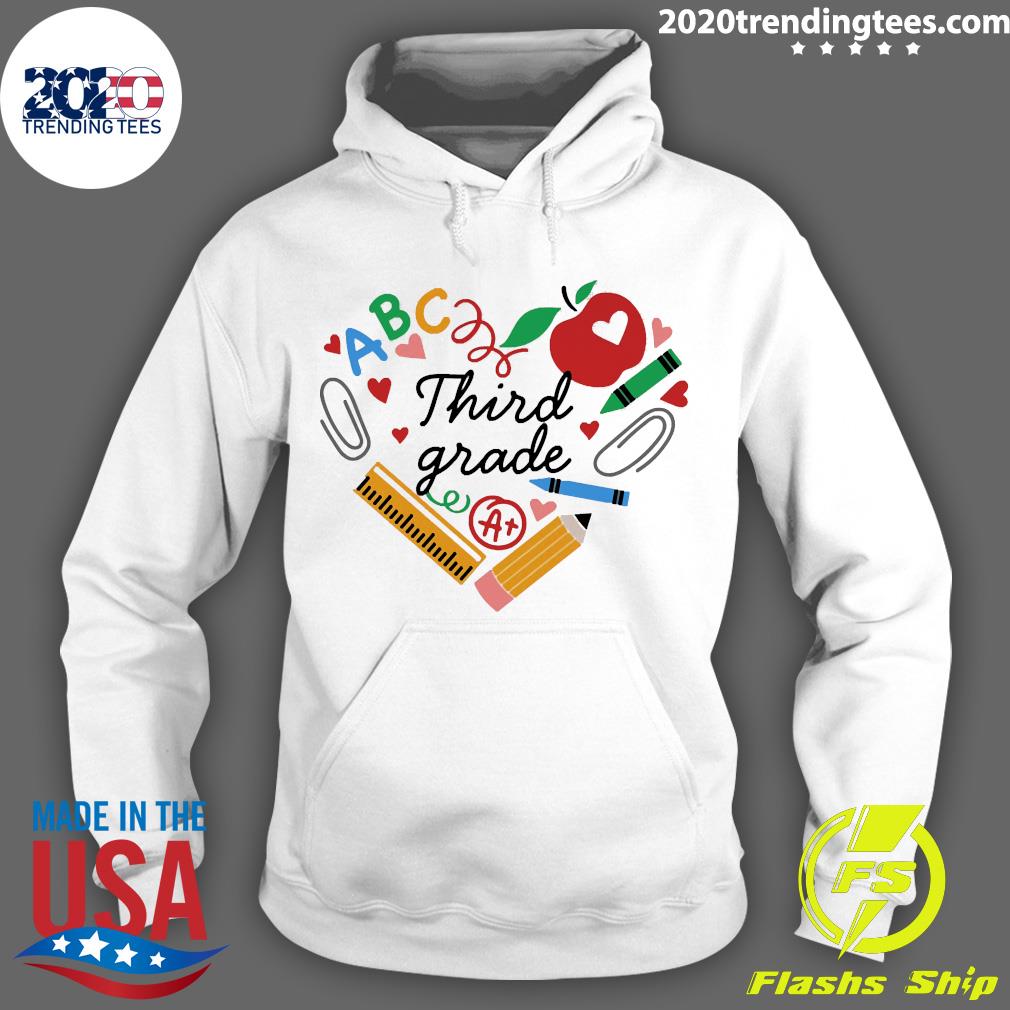 Official Heart Of Third Grade Teacher School Stuff - Adult & Kids T-Shirts, Sweatshirts & Hoodies apparel design preview 2