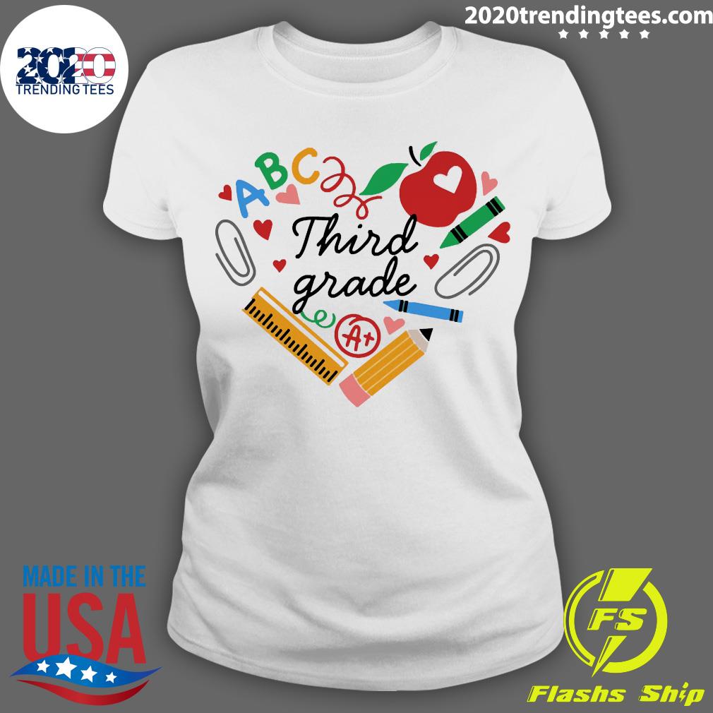 Official Heart Of Third Grade Teacher School Stuff - Adult & Kids T-Shirts, Sweatshirts & Hoodies apparel design preview 3