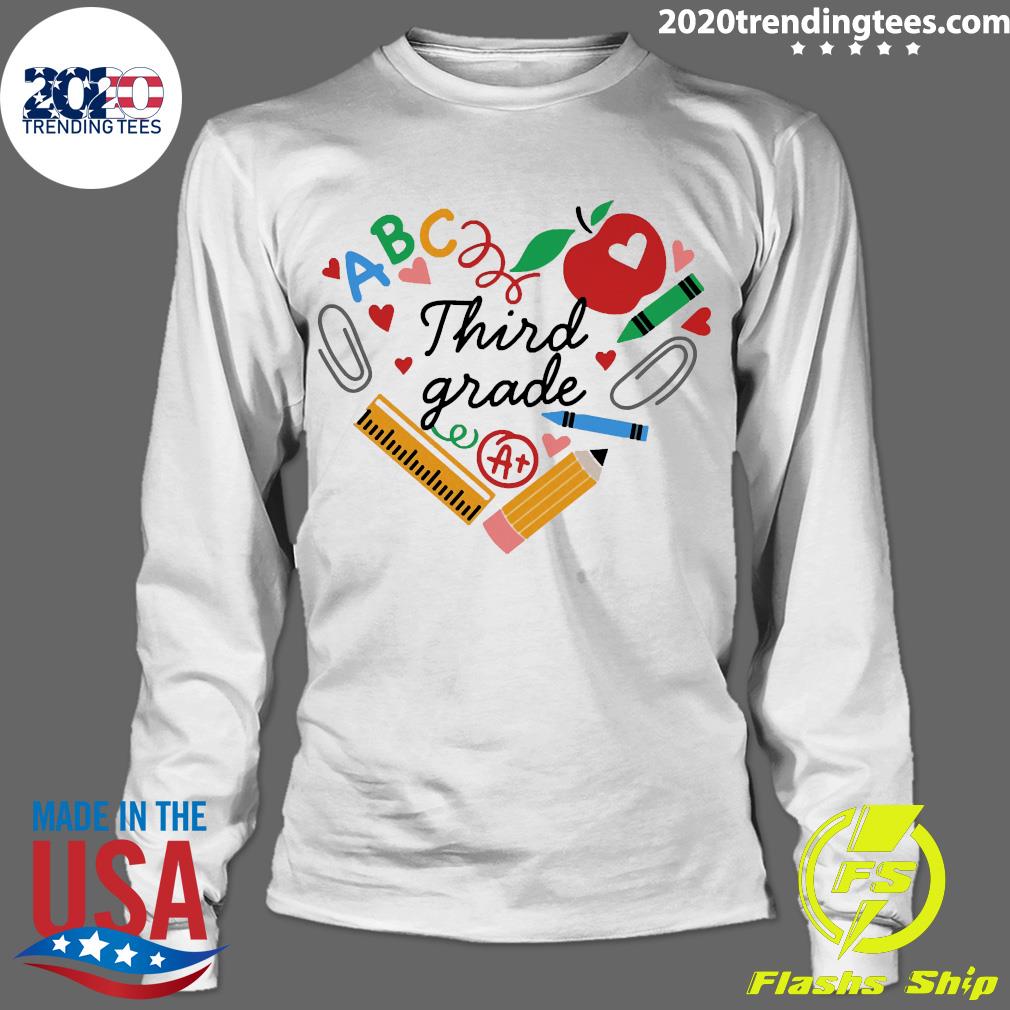 Official Heart Of Third Grade Teacher School Stuff - Adult & Kids T-Shirts, Sweatshirts & Hoodies apparel design preview 4