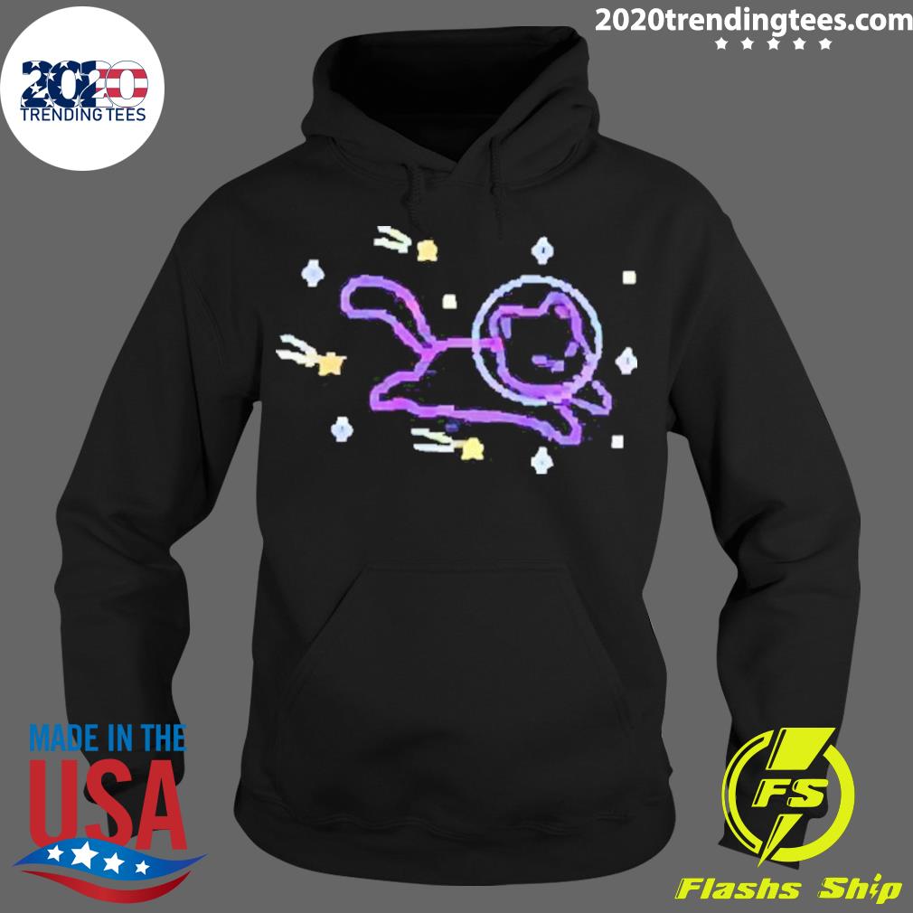 Official helloapparel Shooting Star Cat - Adult & Kids T-Shirts, Sweatshirts & Hoodies apparel design preview 2
