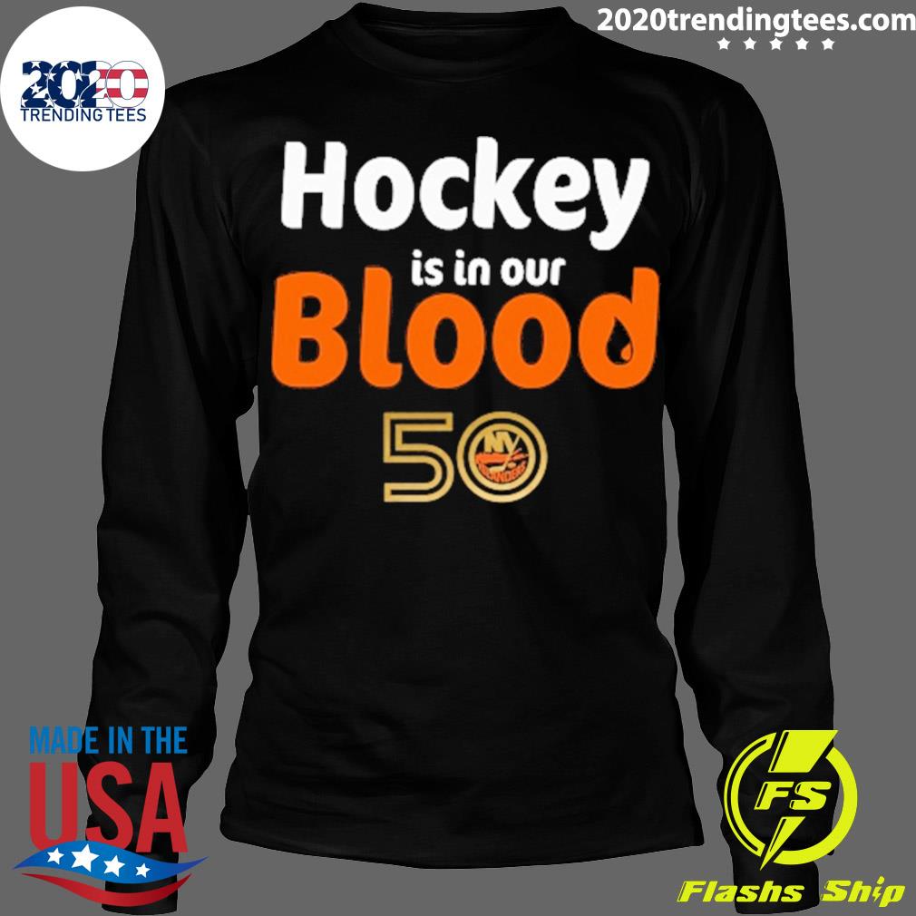 Official hockey Is In Our Blood 50 - Adult & Kids T-Shirts, Sweatshirts & Hoodies apparel design preview 4