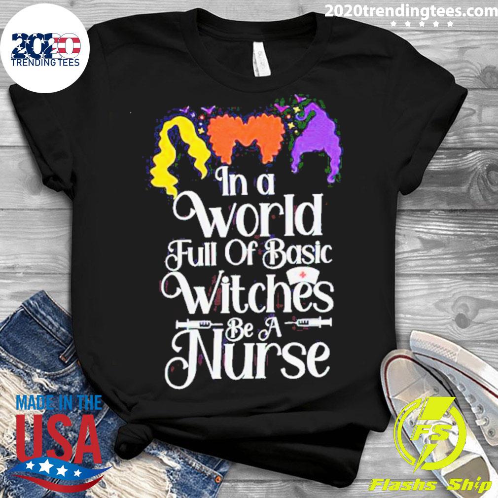 Official hocus Pocus In A World Full Of Basic Witches - Adult & Kids T-Shirts, Sweatshirts & Hoodies apparel design preview 3