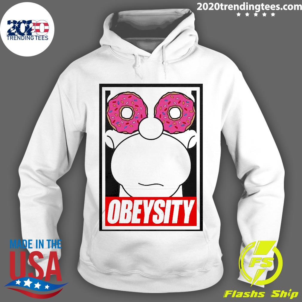 Official Homer Simpson Obeysity - Adult & Kids T-Shirts, Sweatshirts & Hoodies apparel design preview 2