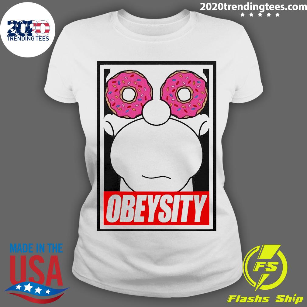 Official Homer Simpson Obeysity - Adult & Kids T-Shirts, Sweatshirts & Hoodies apparel design preview 3