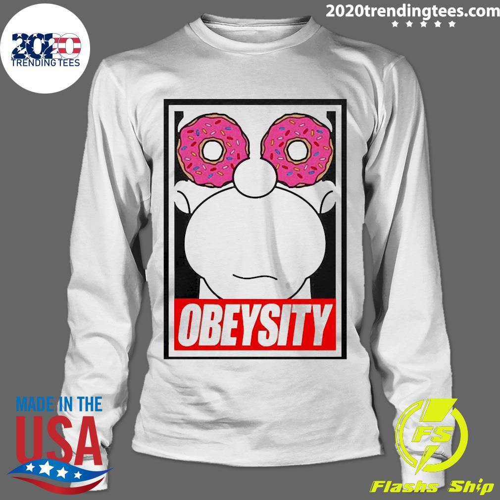 Official Homer Simpson Obeysity - Adult & Kids T-Shirts, Sweatshirts & Hoodies apparel design preview 4