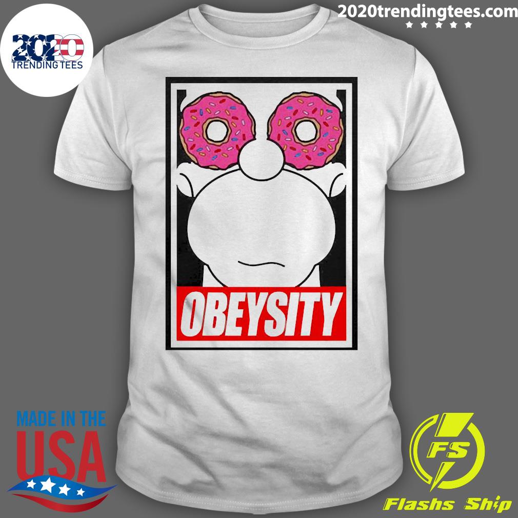 Official Homer Simpson Obeysity - Adult & Kids T-Shirts, Sweatshirts & Hoodies apparel design preview 1