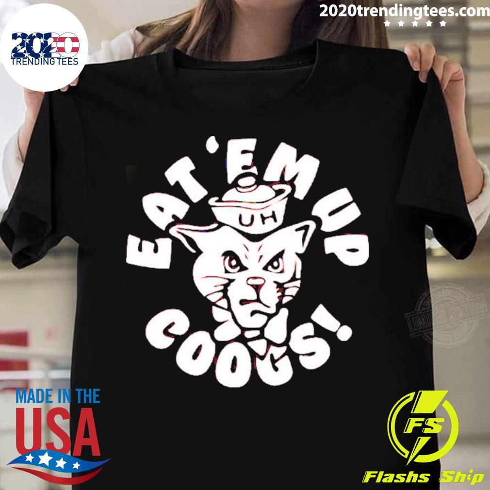 Official houston Cougars Eat 'em Up Coogs - Adult & Kids T-Shirts, Sweatshirts & Hoodies apparel design preview 1