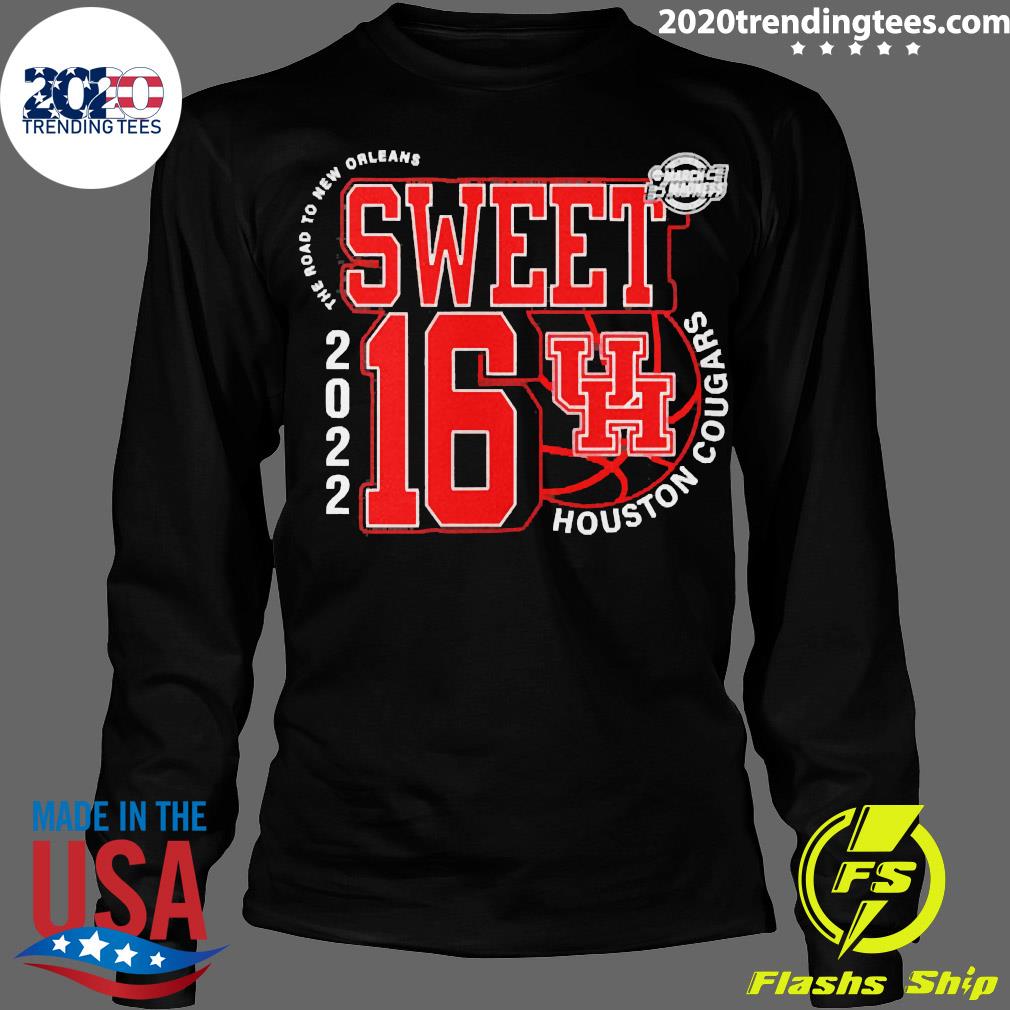 Official Houston Cougars Sweet 16 Ncaa Men's - Adult & Kids T-Shirts, Sweatshirts & Hoodies apparel design preview 4