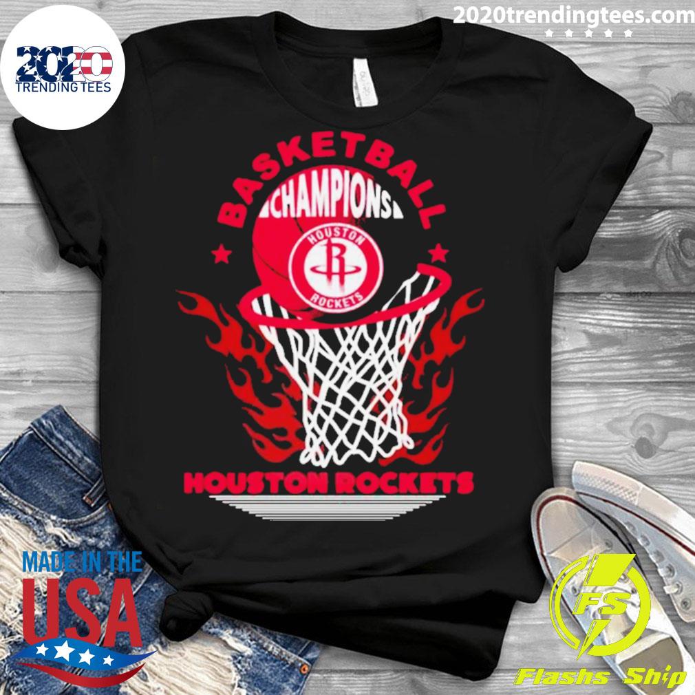 Official houston Rockets Basketball Champions Fire - Adult & Kids T-Shirts, Sweatshirts & Hoodies apparel design preview 3