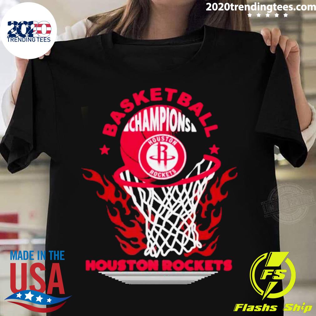 Official houston Rockets Basketball Champions Fire - Adult & Kids T-Shirts, Sweatshirts & Hoodies apparel design preview 1