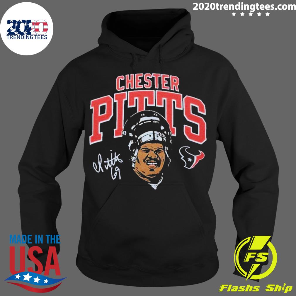Official houston Texans Chester Pitts Signature - Adult & Kids T-Shirts, Sweatshirts & Hoodies apparel design preview 2