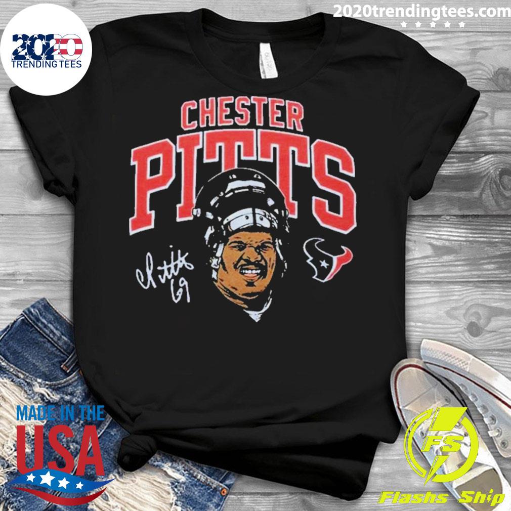 Official houston Texans Chester Pitts Signature - Adult & Kids T-Shirts, Sweatshirts & Hoodies apparel design preview 3