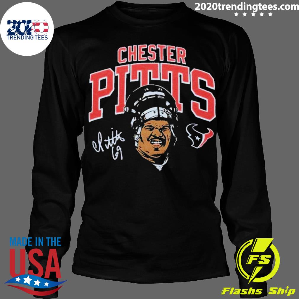 Official houston Texans Chester Pitts Signature - Adult & Kids T-Shirts, Sweatshirts & Hoodies apparel design preview 4