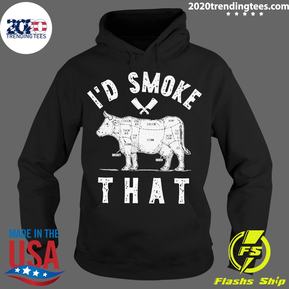 Official I'd Smoke That Apron - Adult & Kids T-Shirts, Sweatshirts & Hoodies apparel design preview 2