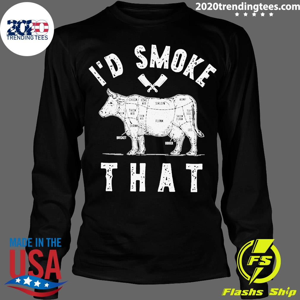 Official I'd Smoke That Apron - Adult & Kids T-Shirts, Sweatshirts & Hoodies apparel design preview 4