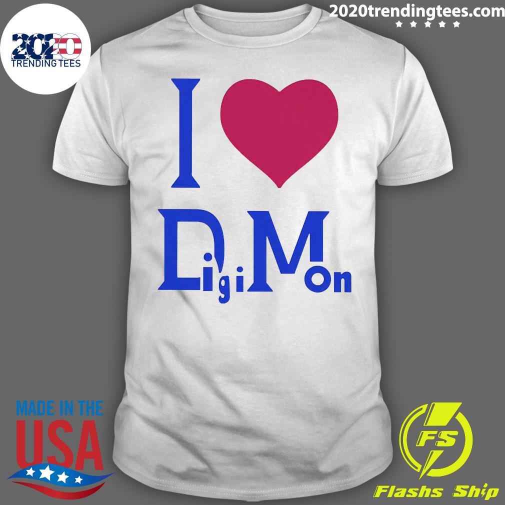 Official I Love Digimon - Adult & Kids T-Shirts, Sweatshirts & Hoodies apparel design preview 1