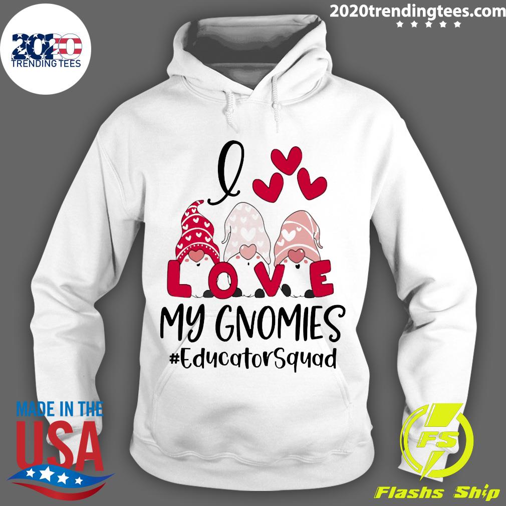 Official I Love My Gnomies Educator Squad Valentines - Adult & Kids T-Shirts, Sweatshirts & Hoodies apparel design preview 2