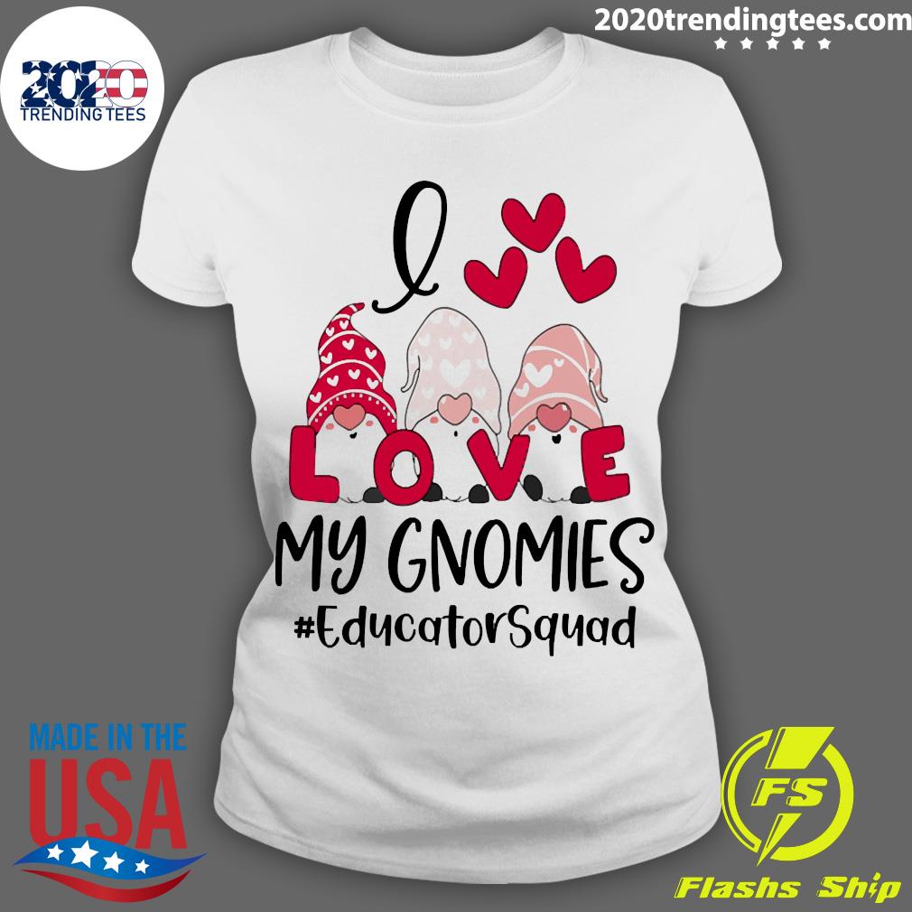 Official I Love My Gnomies Educator Squad Valentines - Adult & Kids T-Shirts, Sweatshirts & Hoodies apparel design preview 3