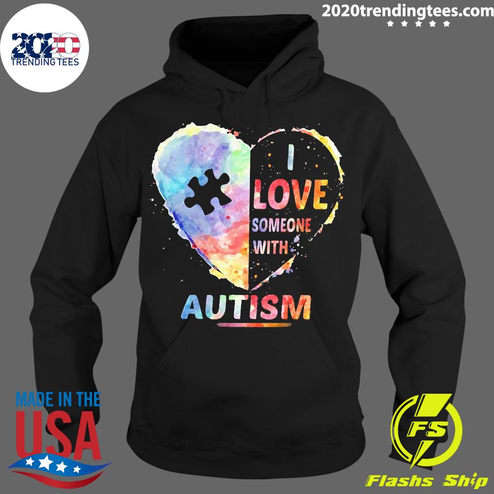 Official I Love Someone With Autism - Adult & Kids T-Shirts, Sweatshirts & Hoodies apparel design preview 2