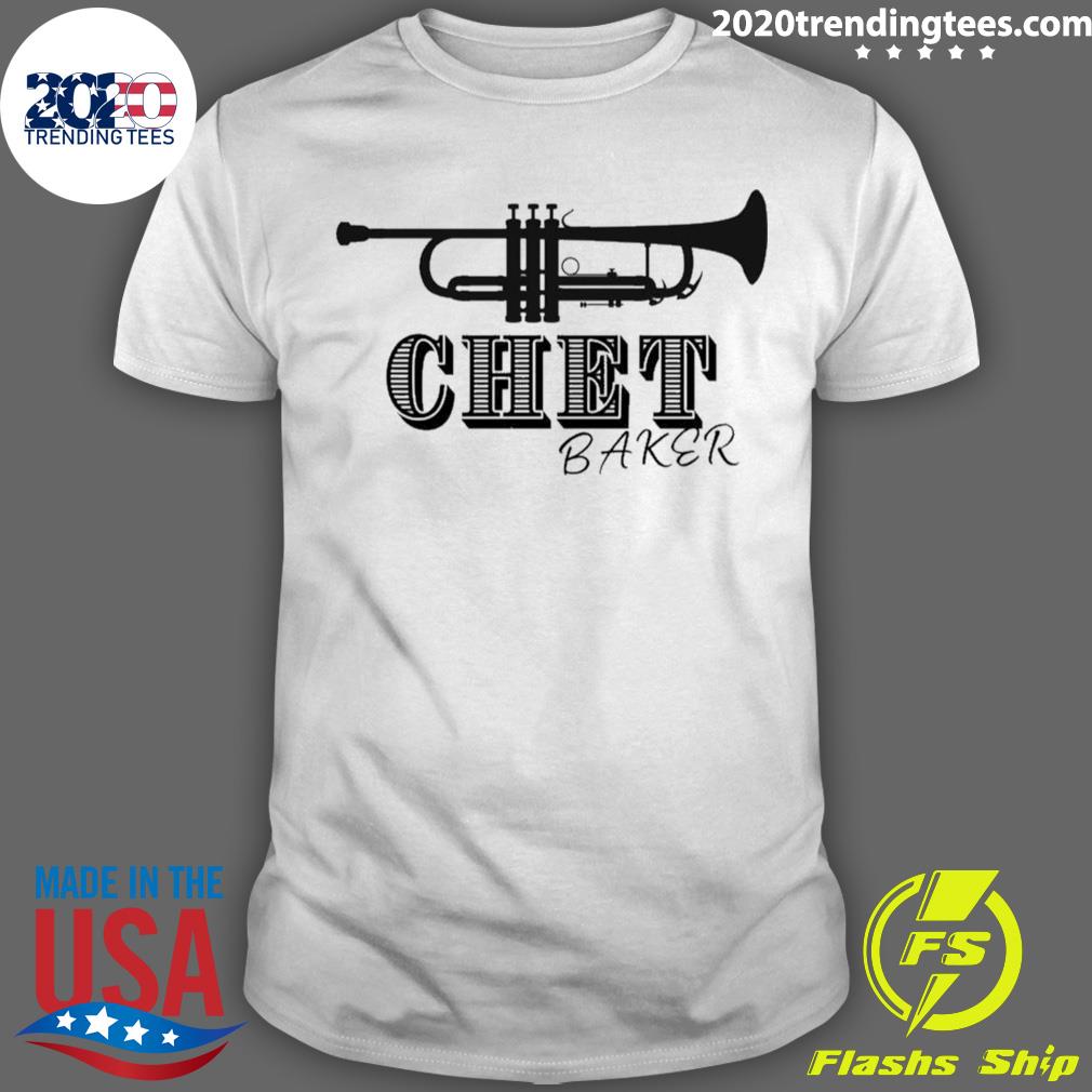 Official iconic Instrument Design Chet Baker - Adult & Kids T-Shirts, Sweatshirts & Hoodies apparel design preview 1