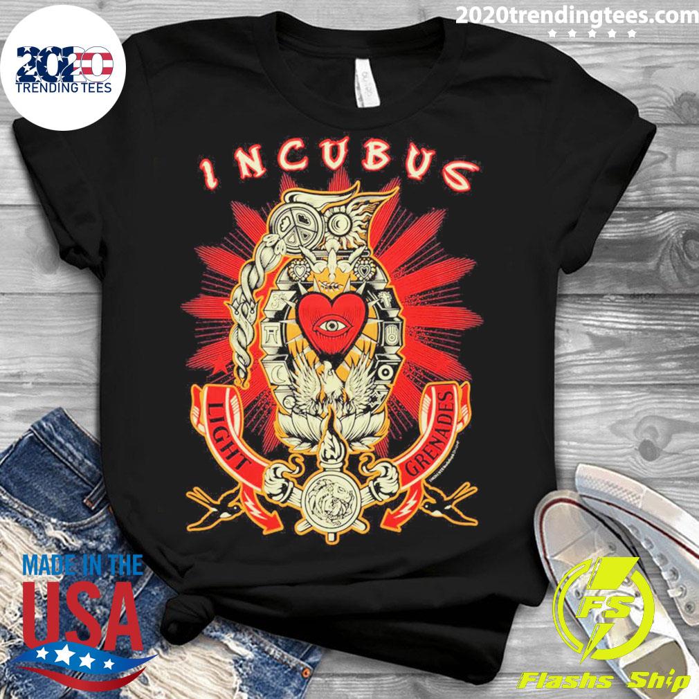 Official incubus Light Grenades - Adult & Kids T-Shirts, Sweatshirts & Hoodies apparel design preview 3