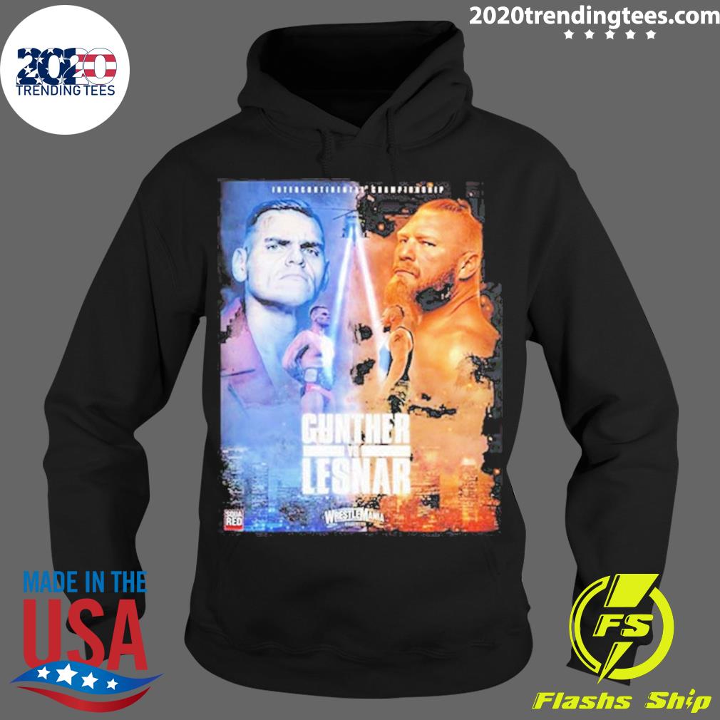 Official intercontinental Champion Gunther Vs Lesnar - Adult & Kids T-Shirts, Sweatshirts & Hoodies apparel design preview 2