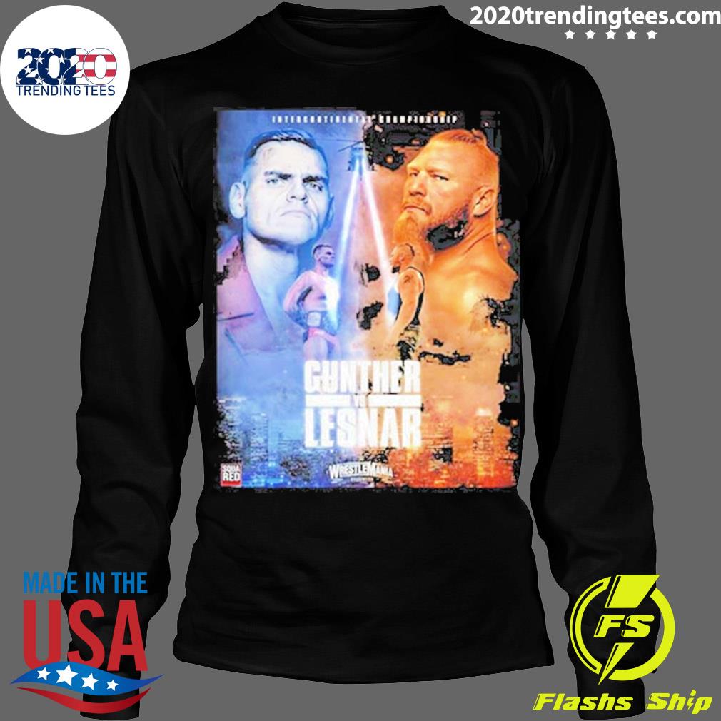 Official intercontinental Champion Gunther Vs Lesnar - Adult & Kids T-Shirts, Sweatshirts & Hoodies apparel design preview 4