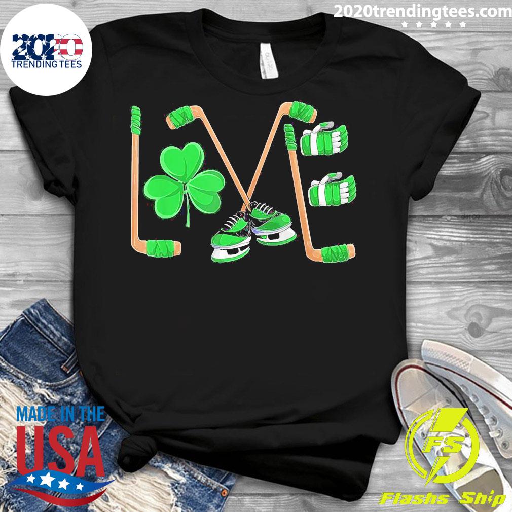 Official irish Boys Ice Hockey St Patricks Day - Adult & Kids T-Shirts, Sweatshirts & Hoodies apparel design preview 3
