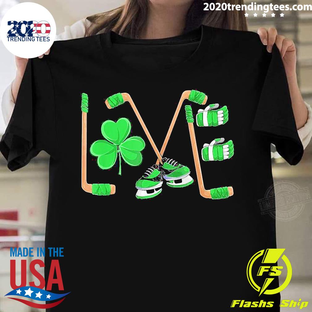 Official irish Boys Ice Hockey St Patricks Day - Adult & Kids T-Shirts, Sweatshirts & Hoodies apparel design preview 1