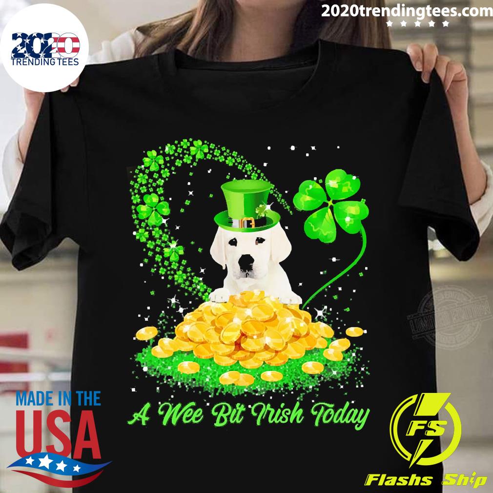 Official irish Today White Labrador Dog A Wee Bit - Adult & Kids T-Shirts, Sweatshirts & Hoodies apparel design preview 1