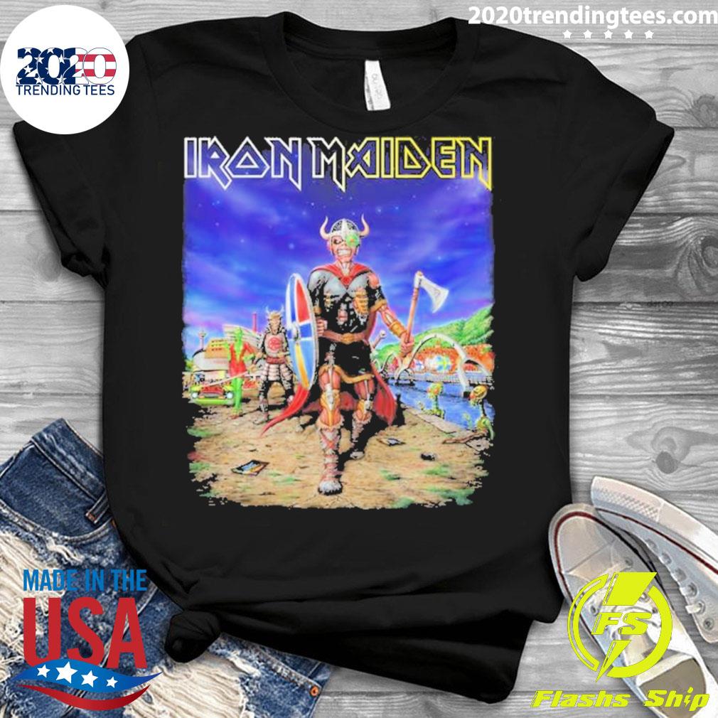 Official iron maiden the future past 2023 tour nordic - Adult & Kids T-Shirts, Sweatshirts & Hoodies apparel design preview 3