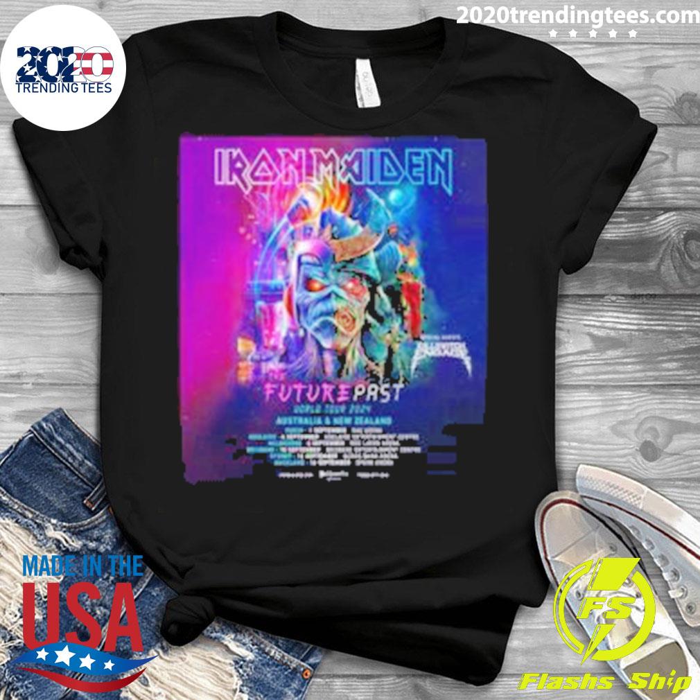 Official iron Maiden The Future Past World Tour 2024 - Adult & Kids T-Shirts, Sweatshirts & Hoodies apparel design preview 3
